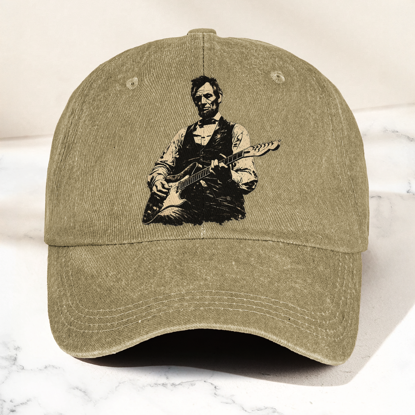Abraham Lincoln Patriotic History Denim Cap – Vintage Dad Cap Gift For Dad (With Box)