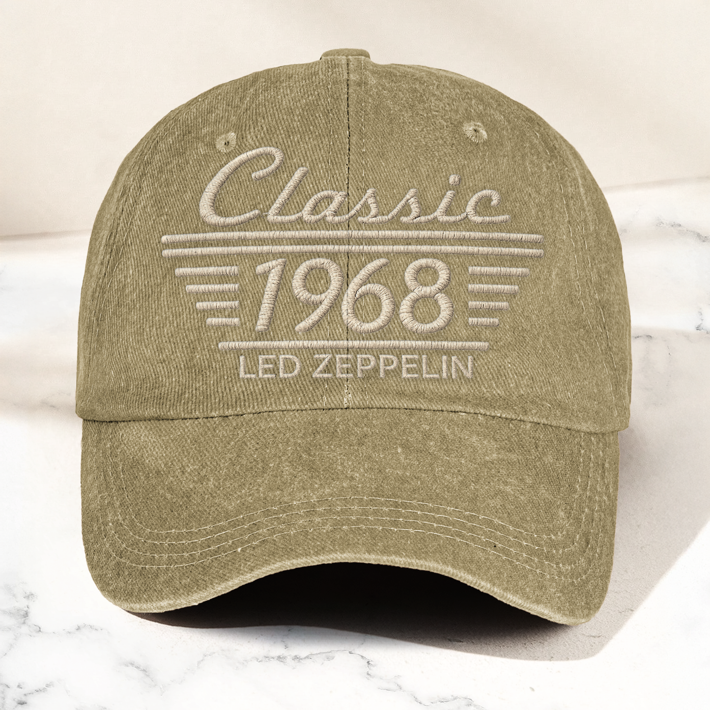 Led Zeppelin Classic 1968 Est Hard Rock Heavy Metal Band Music Merch Denim Cap – Retro Vintage Dad Cap Gift For Dad (With Box)