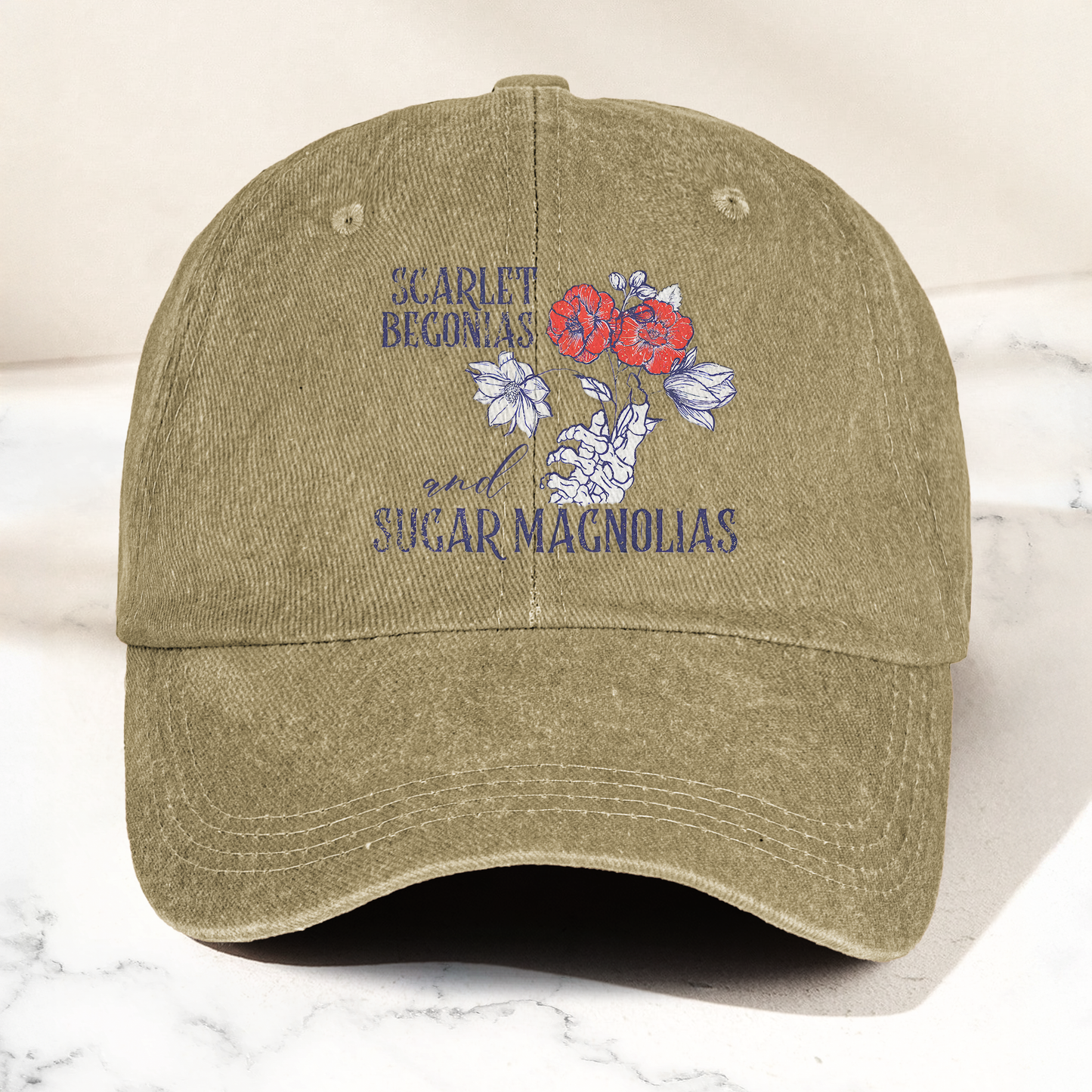 Grateful Dead Scarlet Begonias Denim Cap – Vintage Music Grateful Dead Merch Gift for Dad (With Box)