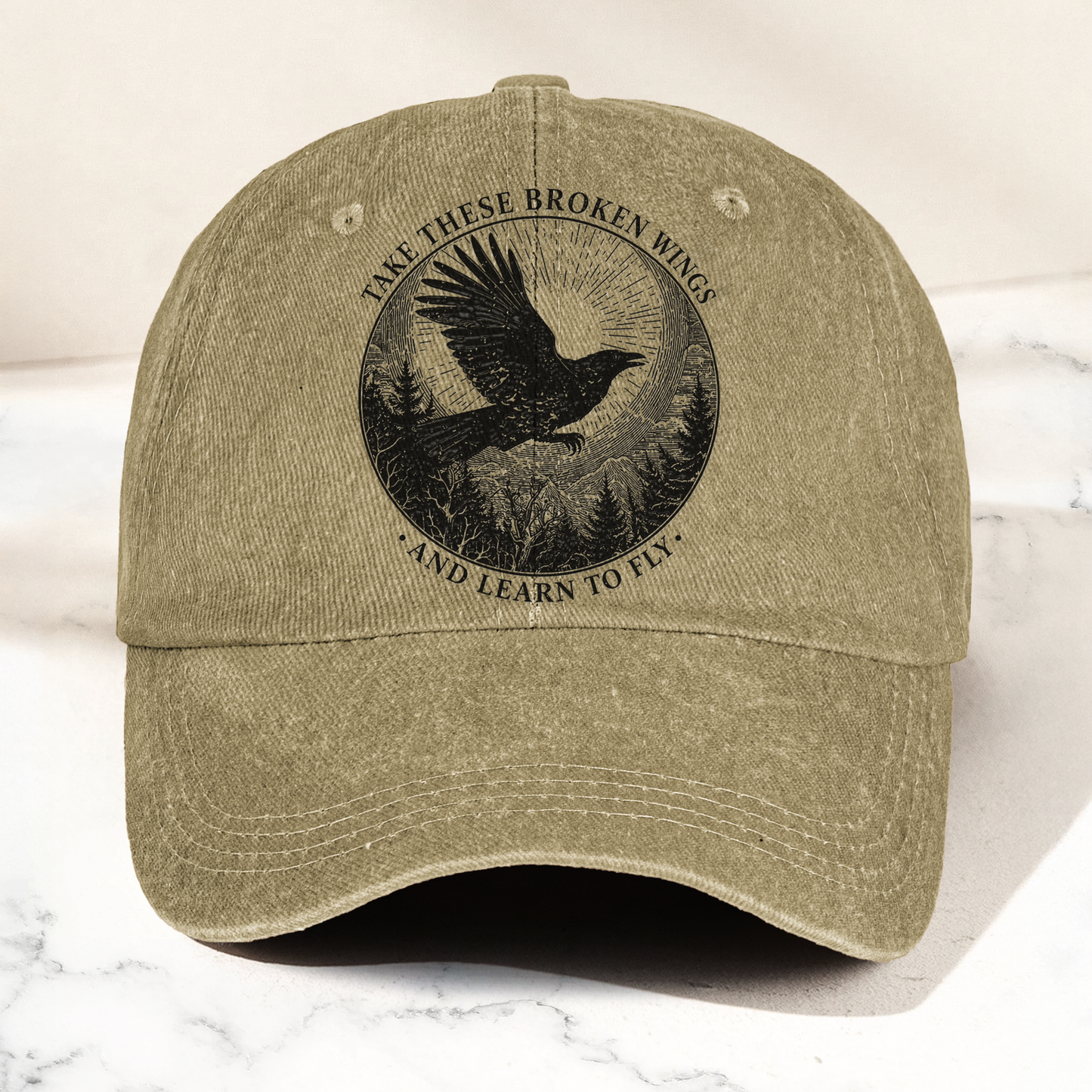 Broken Wings Mr Mister Take These Broken Wings Lyrics Denim Cap – Retro Vintage Dad Cap Gift For Dad (With Box)