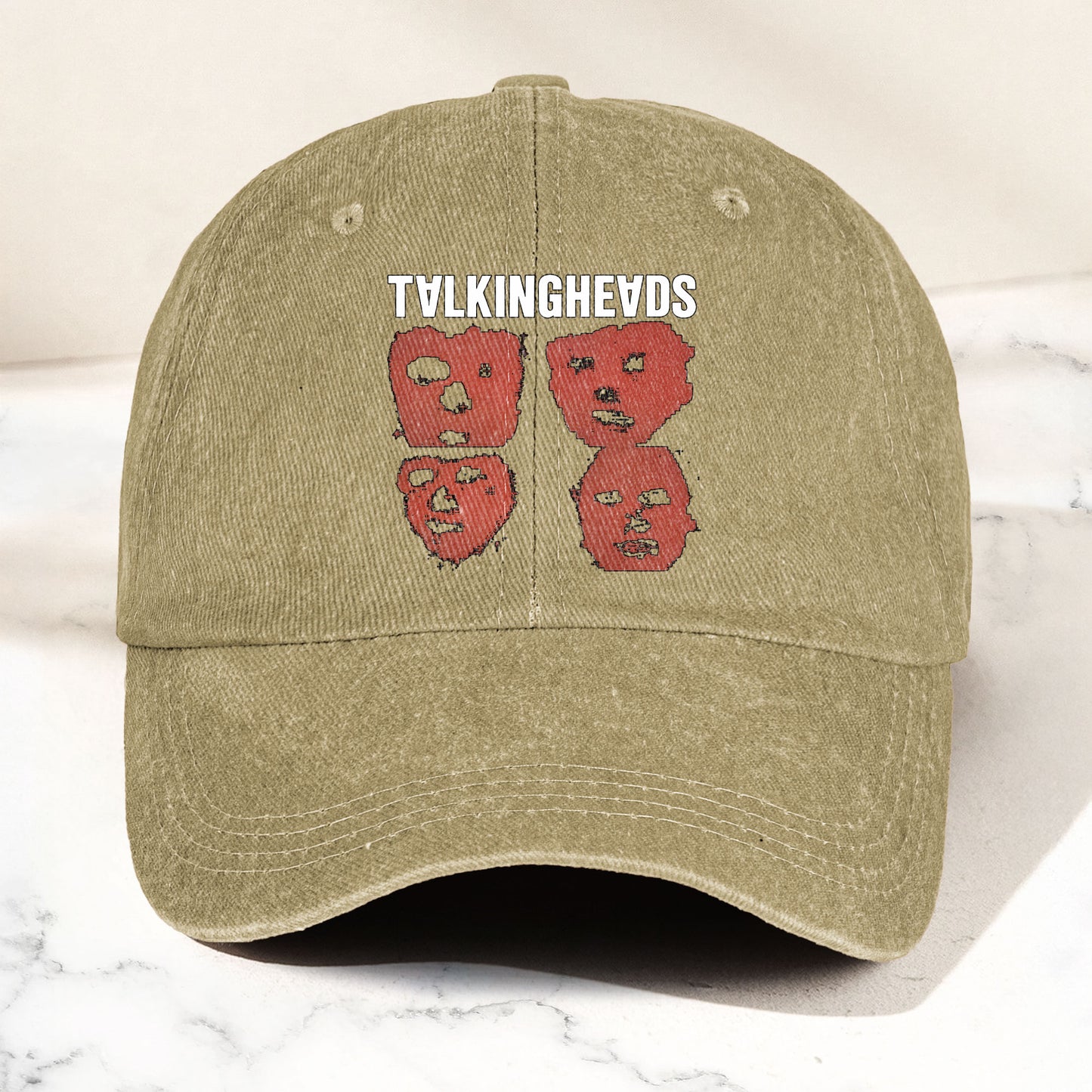 Talking Heads Graphic Remain in Light  Graphic Denim Cap – Retro Music Fan Cap Gift For Dad (With Box)