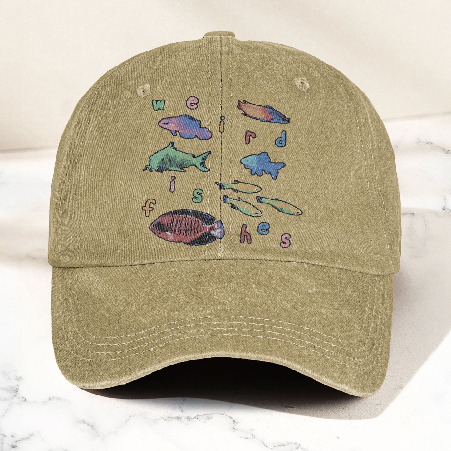 Radiohead Weird Fishes Denim Cap – Radiohead Tribute Merch Dad Hat (With Box)