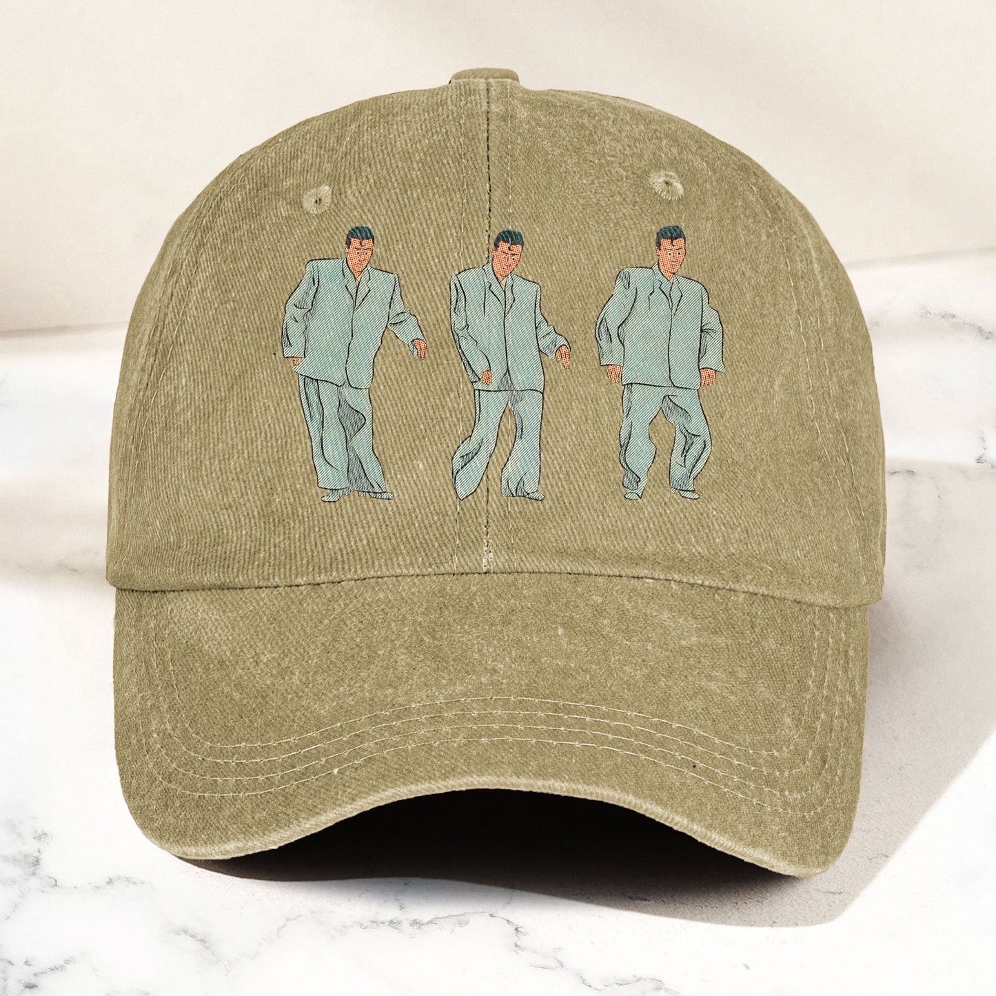 Vintage Comic Talking Heads Denim Cap – Talking Heads Tribute Merch Dad Hat (With Box)