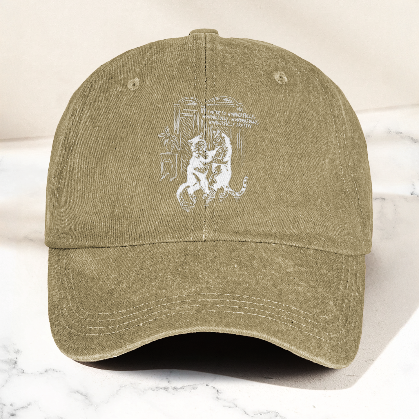 The Cure Lovecats Essential Artwork Vintage Denim Cap – Retro The Cure Band Merch Gift for Dad (With Box)