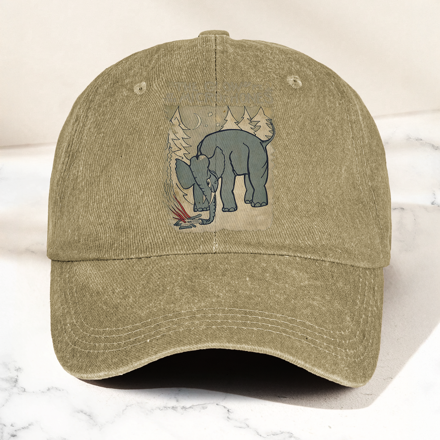 The Microphones The Glow Denim Cap – Retro Indie Rock Music Fan Cap Gift For Dad (With Box)