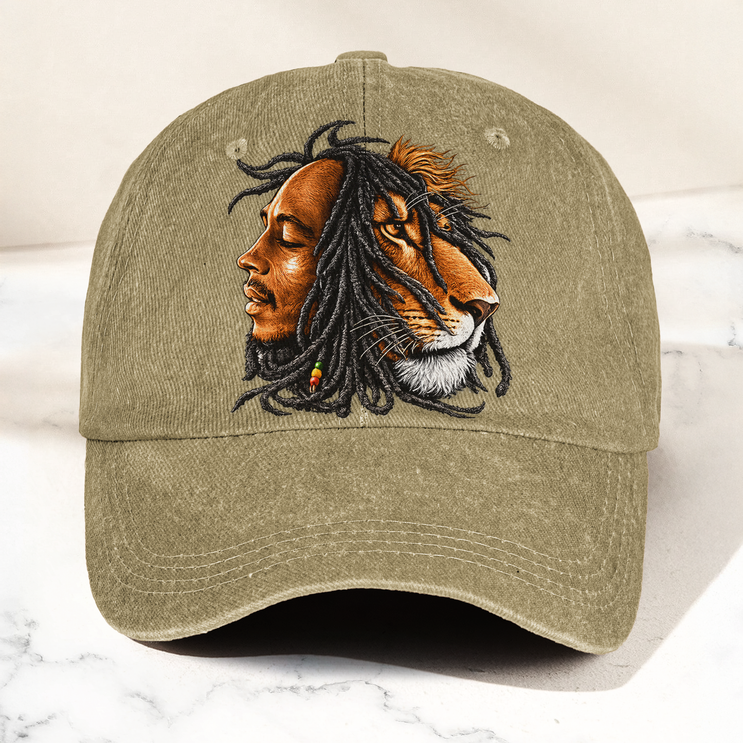 Bob Marley Lion of Judah Reggae Music Merch Vintage Rasta Graphic Denim Cap – Retro Vintage Dad Cap Gift For Dad (With Box)