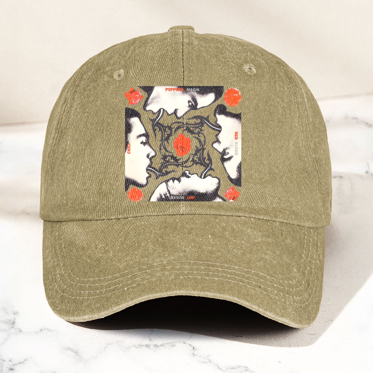 Blood Sugar Sex Magik Graphic Denim Cap – Vintage Red Hot Chili Peppers Album Merch Gift for Dad (With Box)