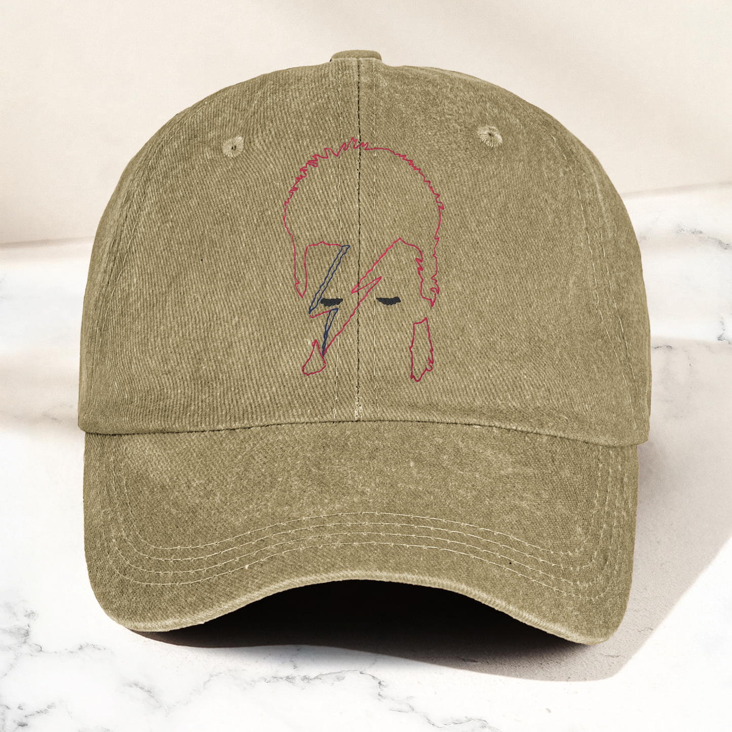 David Bowie Ziggy Stardust Rebel Rebel Line Graphic Denim Cap – Retro Music Fan Cap Gift For Dad (With Box)