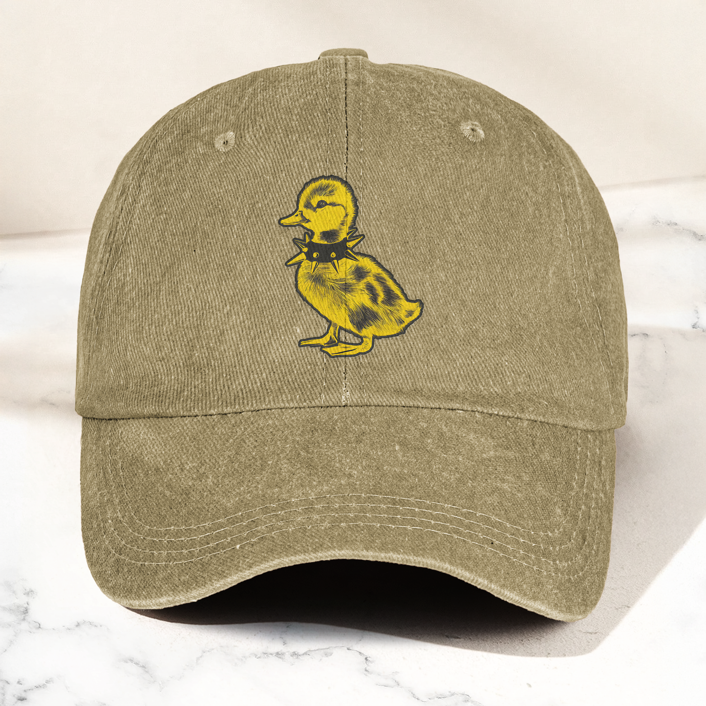 Punk Rock Baby Duck Vintage Denim Cap – Rock Music Band Cap Gift For Dad (With Box)