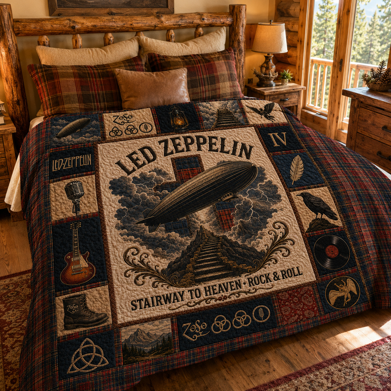 Led Zeppelin Quilt Blanket – Airship Inspired High Quality Quilt Blanket