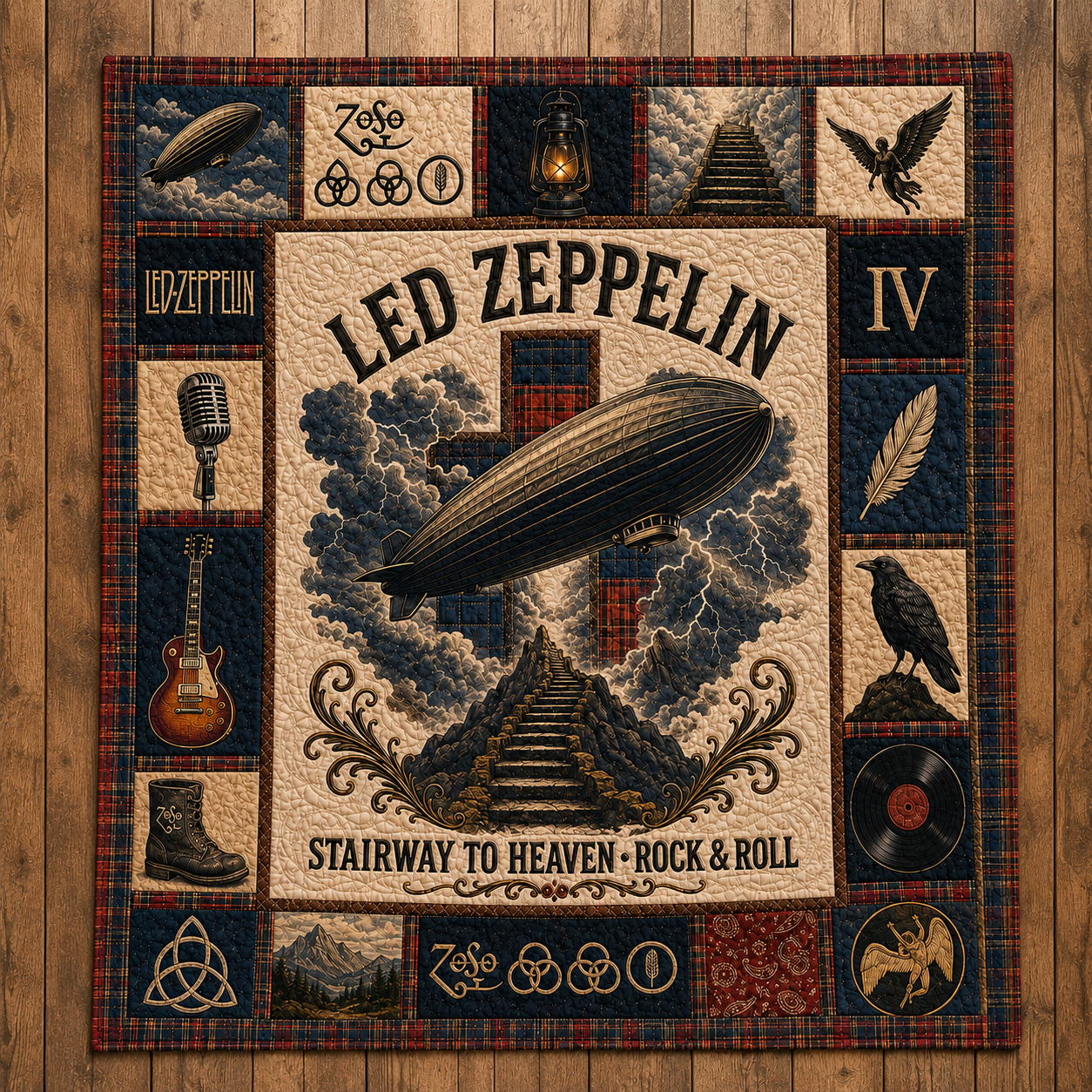 Led Zeppelin Quilt Blanket – Airship Inspired High Quality Quilt Blanket
