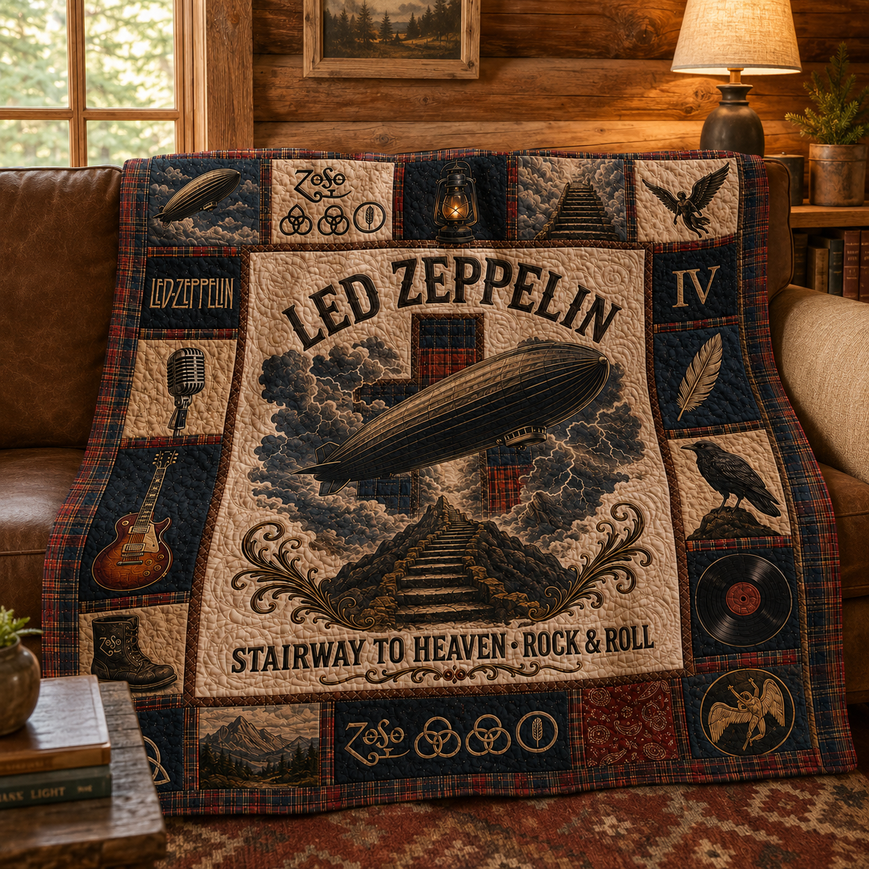 Led Zeppelin Quilt Blanket – Airship Inspired High Quality Quilt Blanket