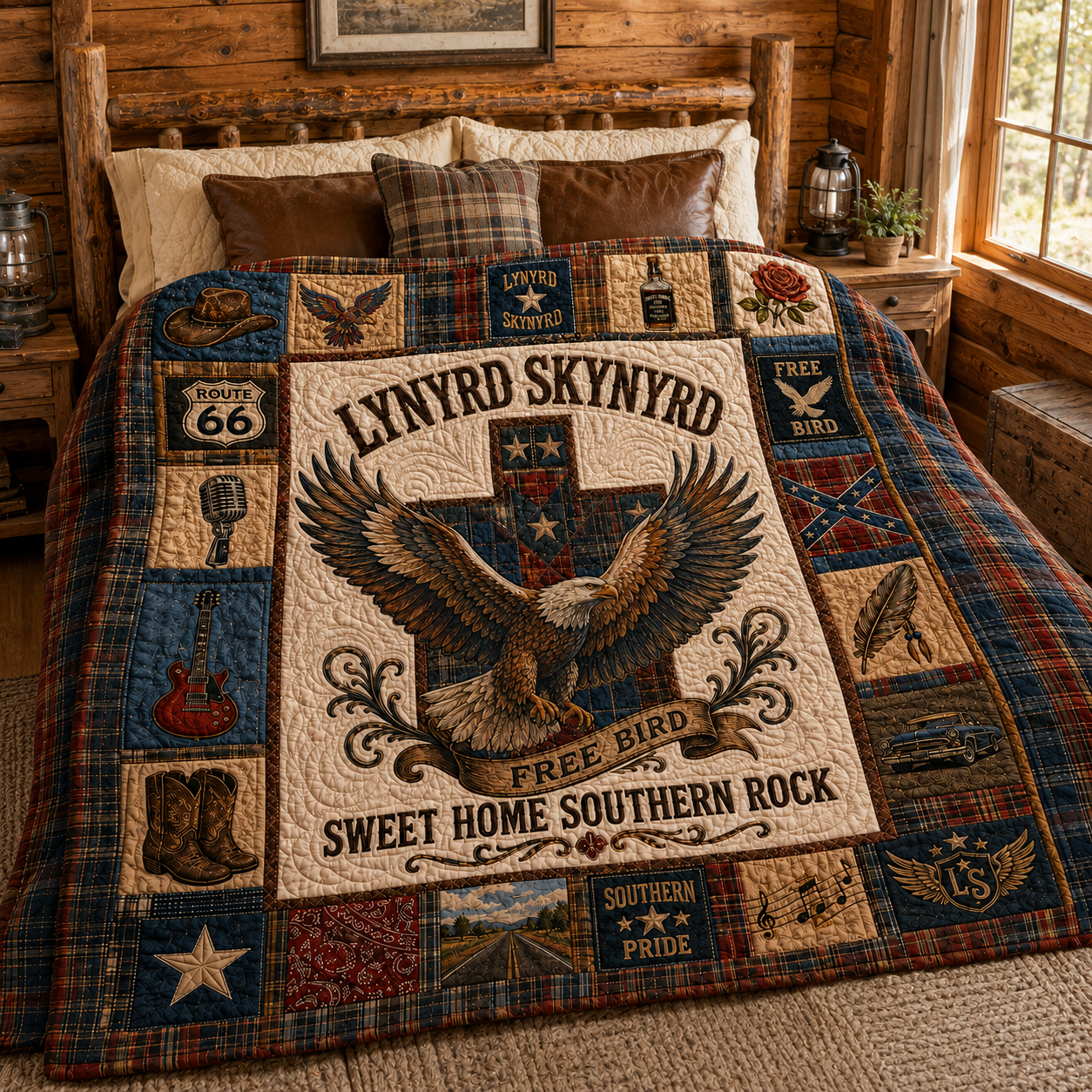 Lynyrd Skynyrd Quilt Blanket – Free Bird Inspired High Quality Quilt Blanket