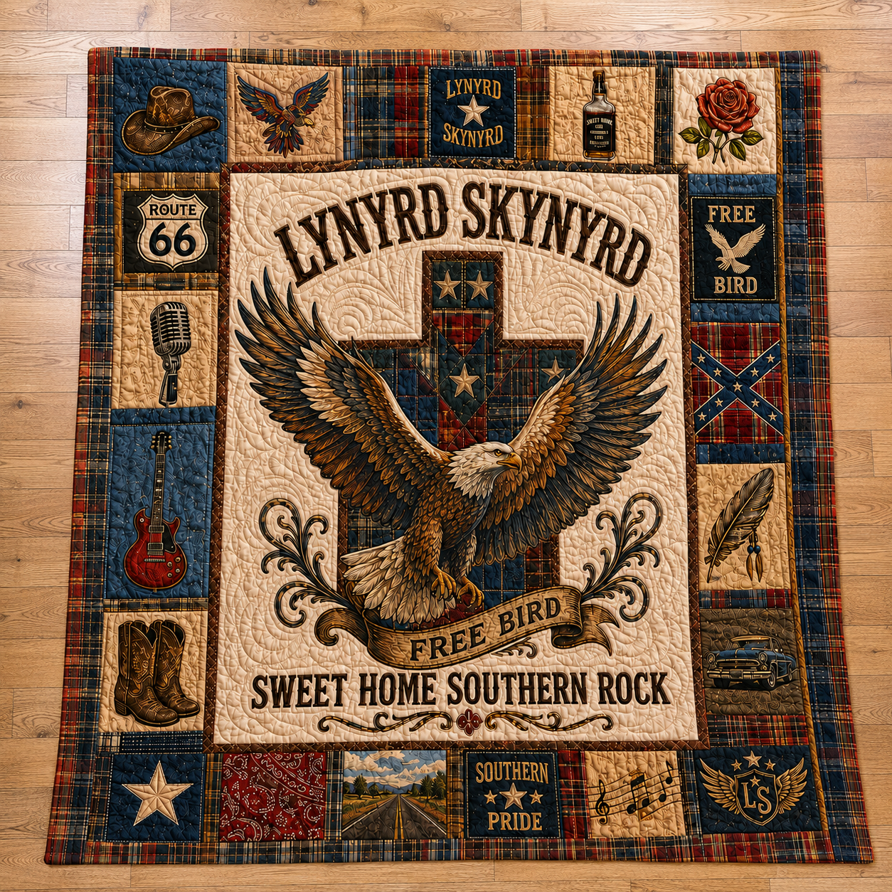 Lynyrd Skynyrd Quilt Blanket – Free Bird Inspired High Quality Quilt Blanket