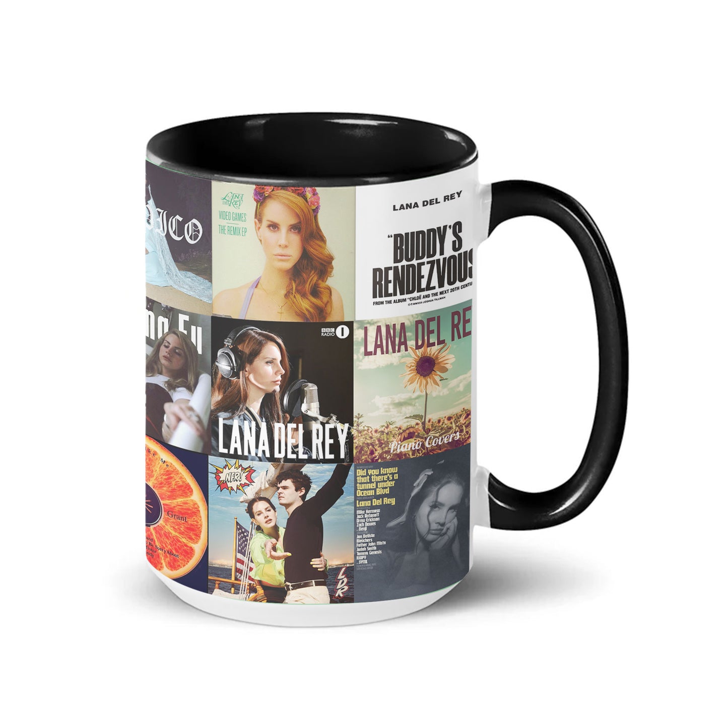 Lana Del Rey Accent Mug – Classic Album Cover Collage Gift for Fans