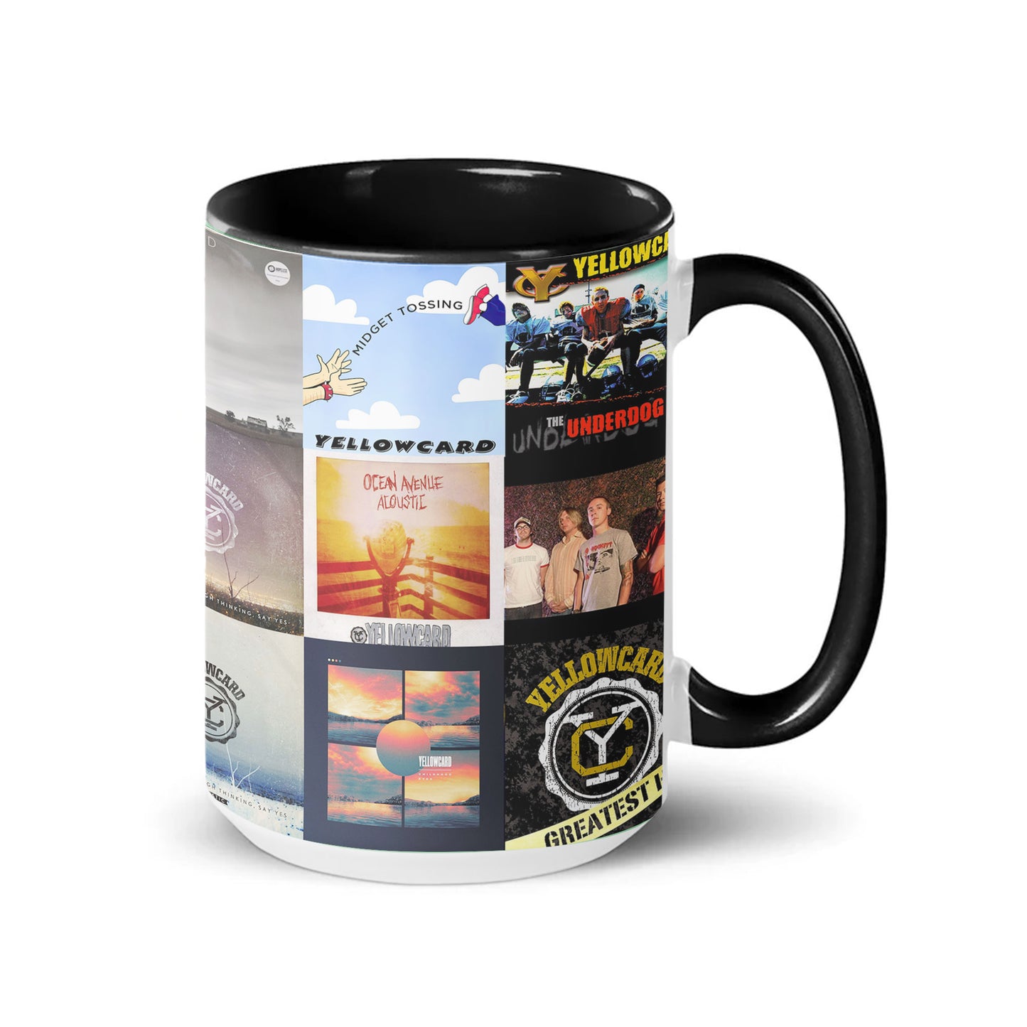 Yellowcard Accent Mug – Classic Album Cover Collage Gift for Pop-Punk Fans