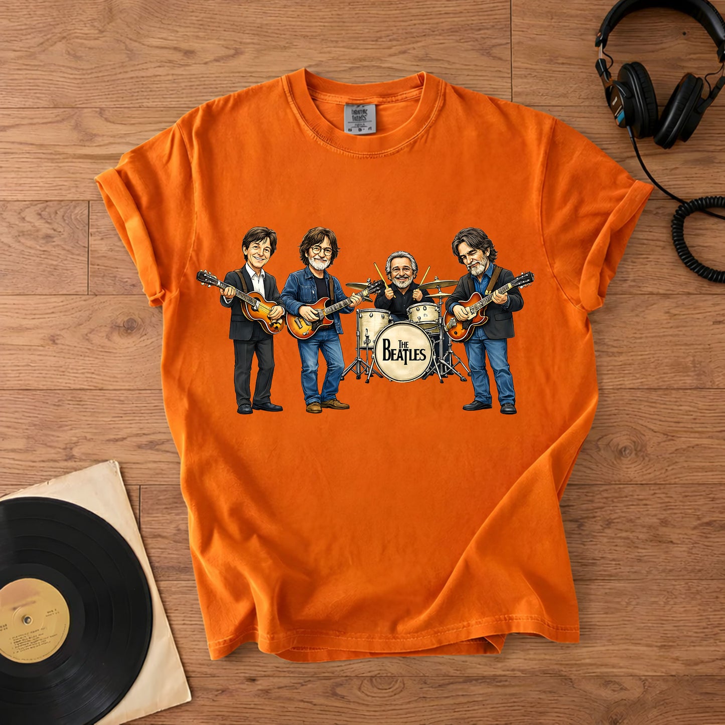 The Beatles Band Members Comfort Colors Tee – Paul McCartney John Lennon Ringo Starr George Harrison Tribute Classic Rock Shirt