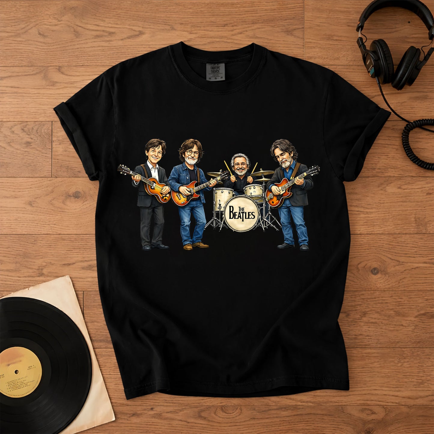The Beatles Band Members Comfort Colors Tee – Paul McCartney John Lennon Ringo Starr George Harrison Tribute Classic Rock Shirt