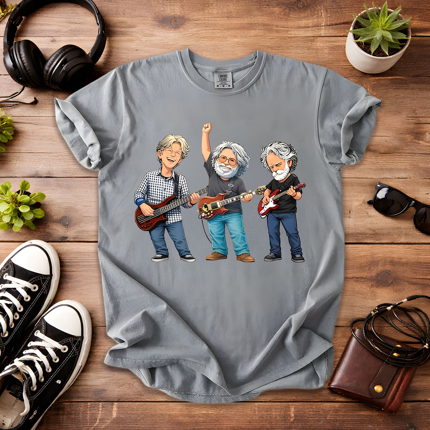 Grateful Dead Band Members Comfort Colors Tee – Bob Weir Jerry Garcia Phil Lesh Tribute Classic Rock Jam Band Shirt