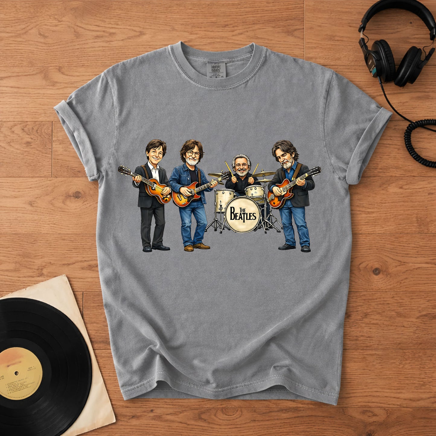 The Beatles Band Members Comfort Colors Tee – Paul McCartney John Lennon Ringo Starr George Harrison Tribute Classic Rock Shirt