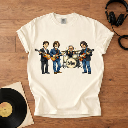 The Beatles Band Members Comfort Colors Tee – Paul McCartney John Lennon Ringo Starr George Harrison Tribute Classic Rock Shirt