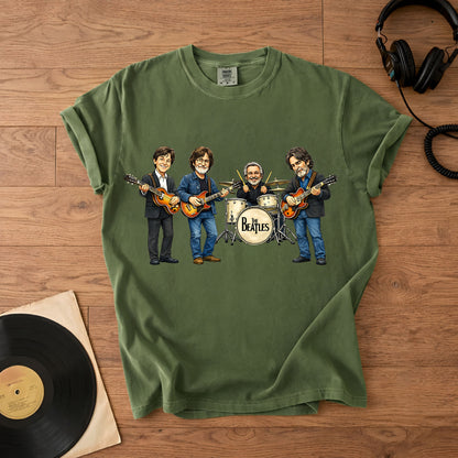 The Beatles Band Members Comfort Colors Tee – Paul McCartney John Lennon Ringo Starr George Harrison Tribute Classic Rock Shirt
