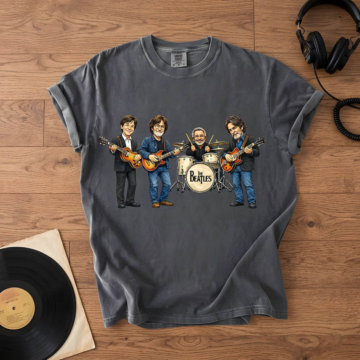The Beatles Band Members Comfort Colors Tee – Paul McCartney John Lennon Ringo Starr George Harrison Tribute Classic Rock Shirt