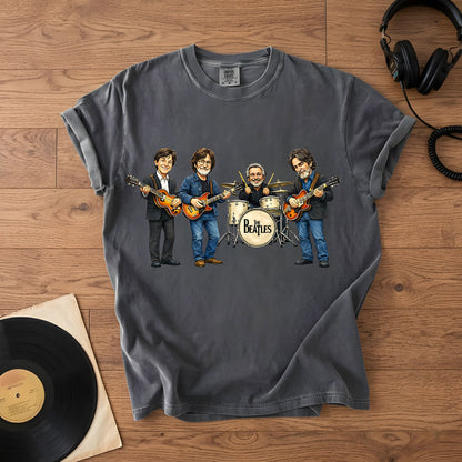 The Beatles Band Members Comfort Colors Tee – Paul McCartney John Lennon Ringo Starr George Harrison Tribute Classic Rock Shirt