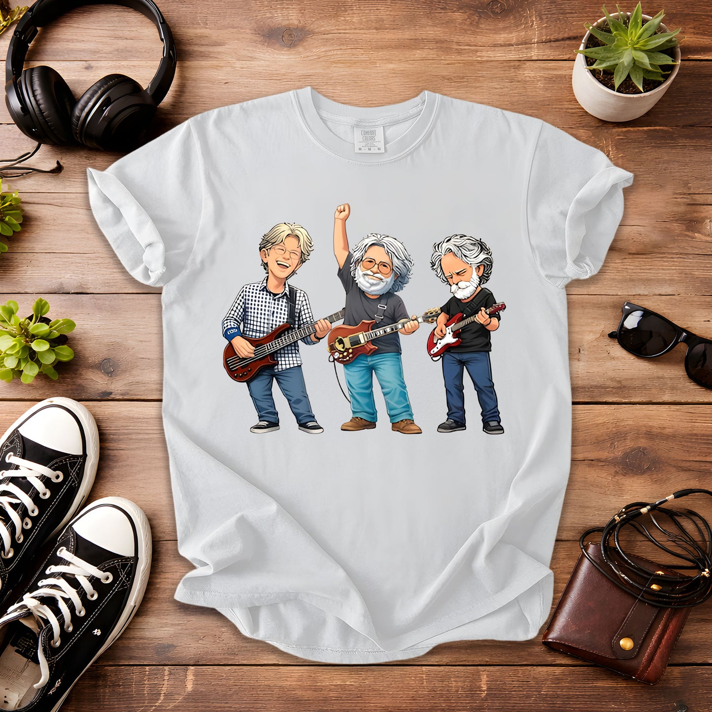 Grateful Dead Band Members Comfort Colors Tee – Bob Weir Jerry Garcia Phil Lesh Tribute Classic Rock Jam Band Shirt