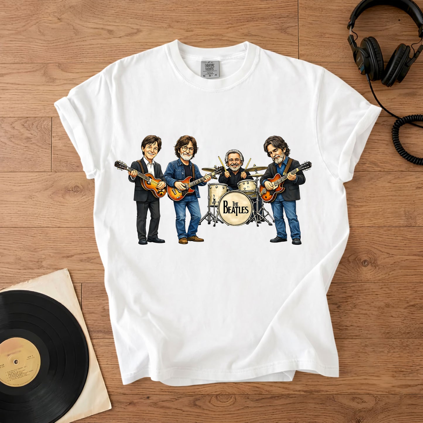The Beatles Band Members Comfort Colors Tee – Paul McCartney John Lennon Ringo Starr George Harrison Tribute Classic Rock Shirt