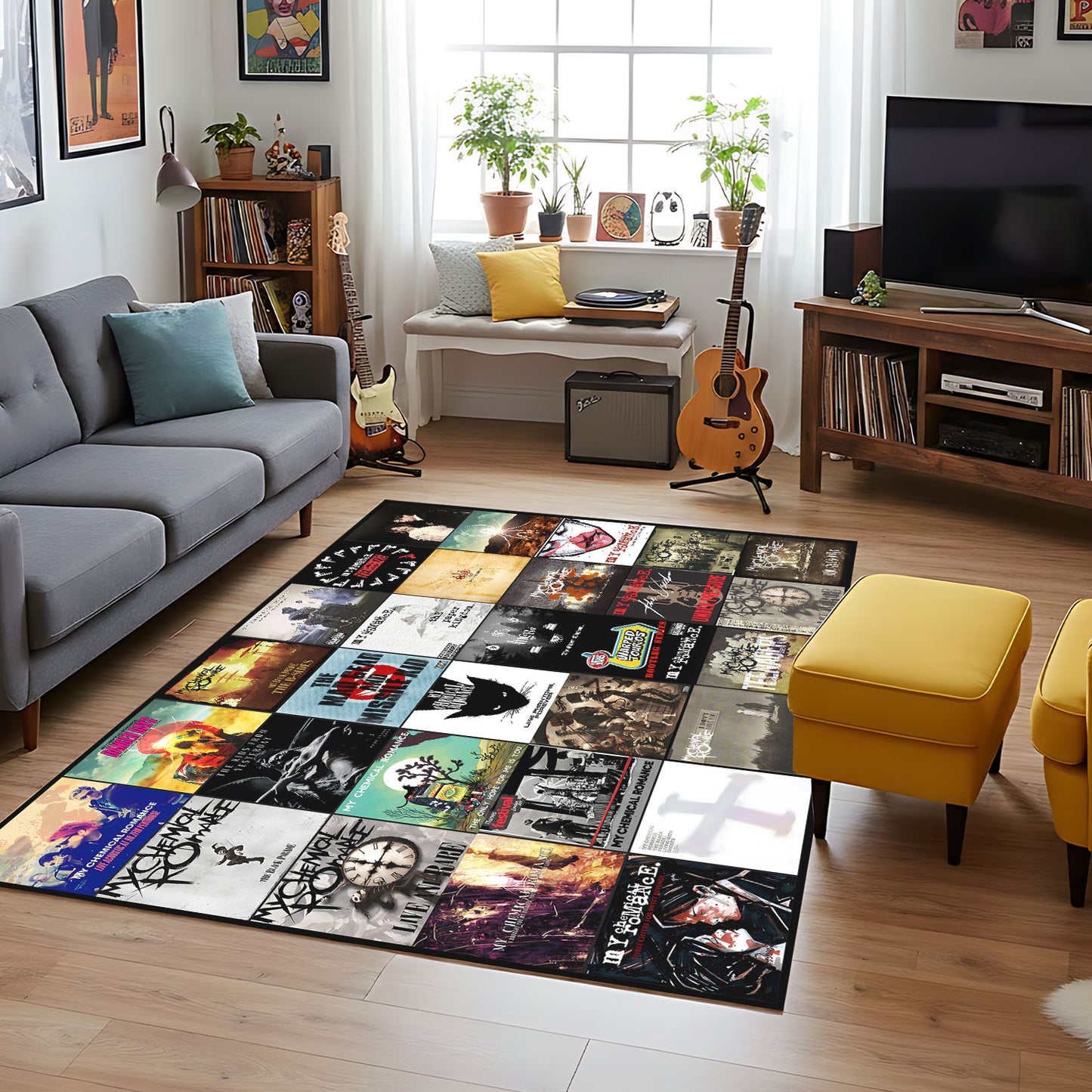 My Chemical Romance Album Cover Collage Rug