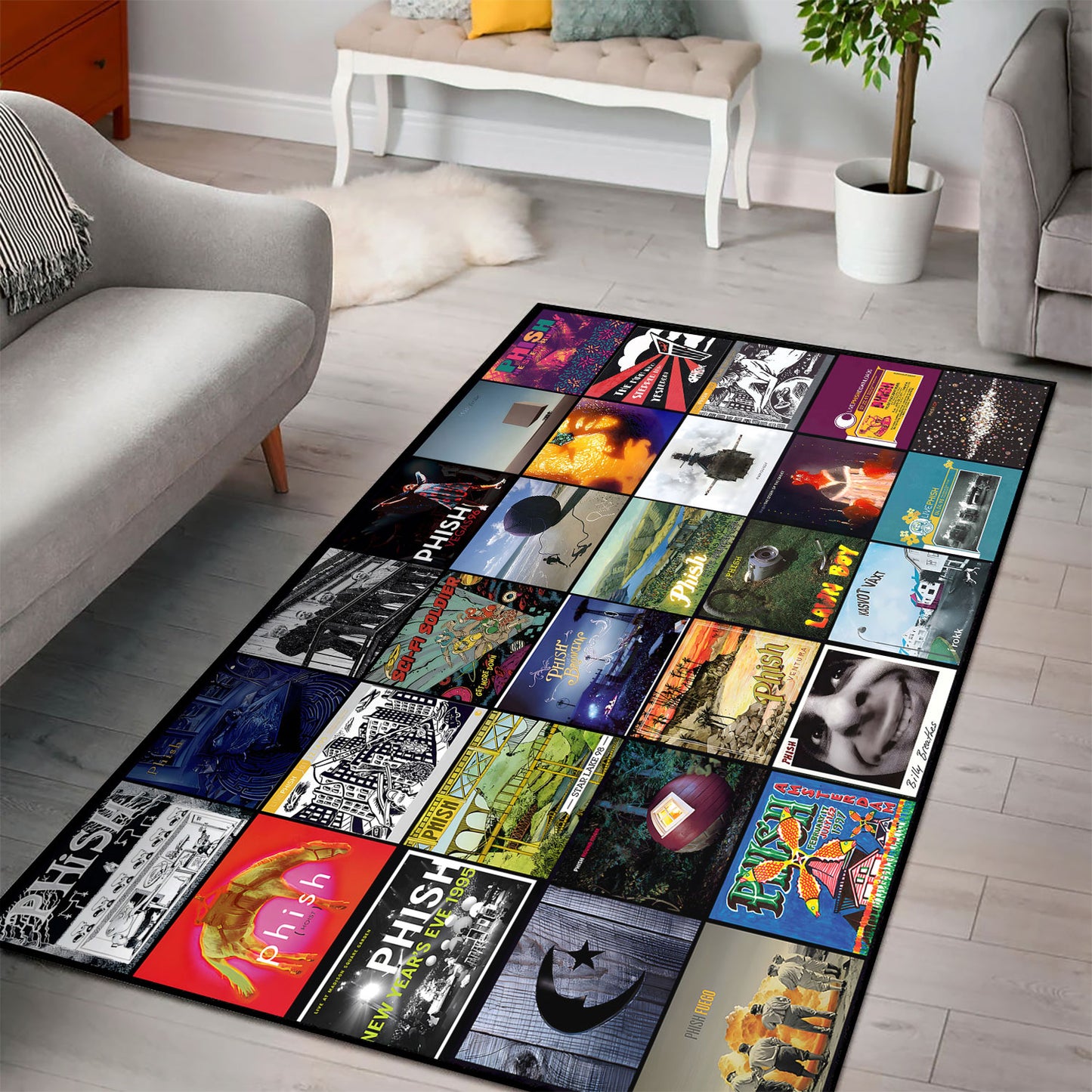 Phish Album Cover Collage Rug