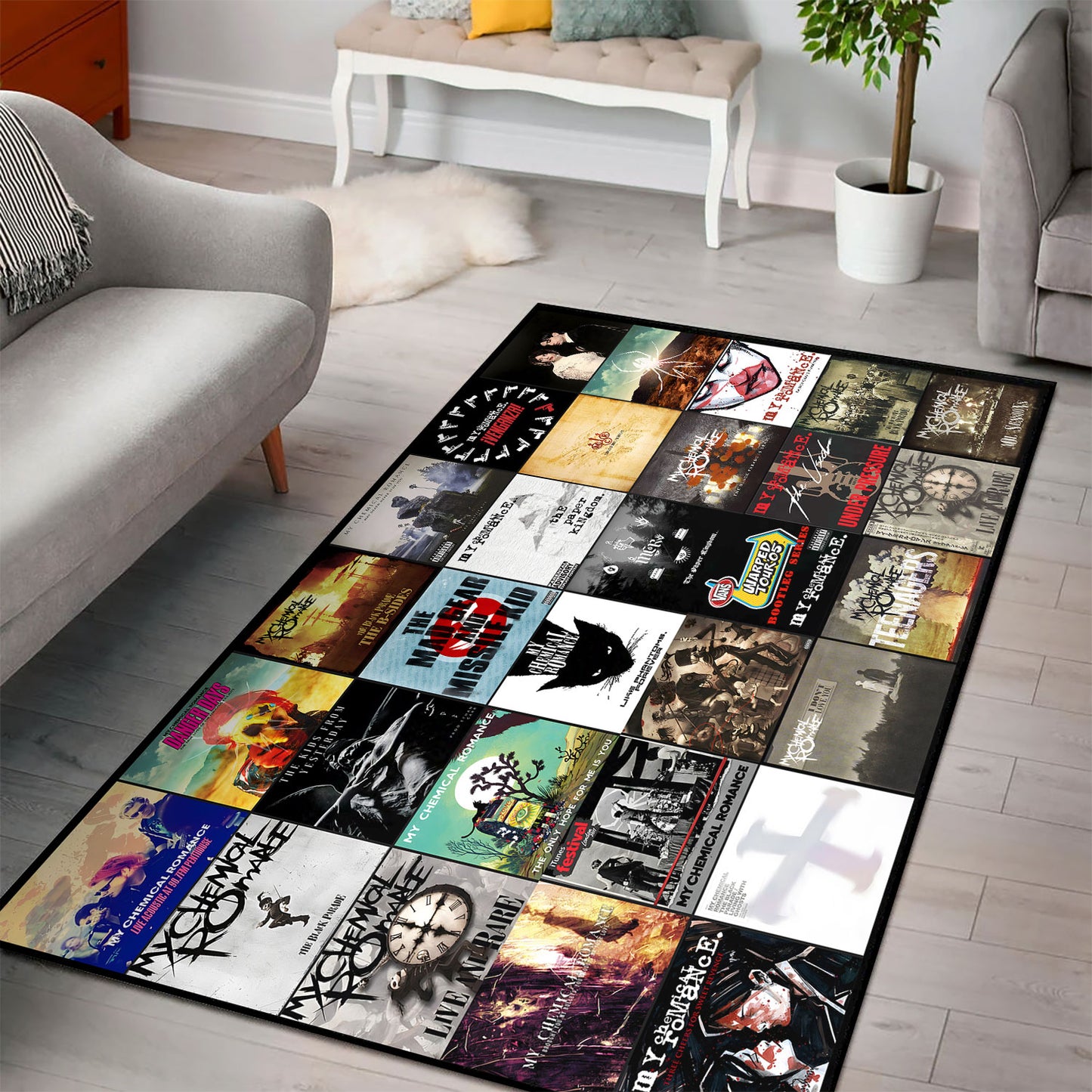 My Chemical Romance Album Cover Collage Rug