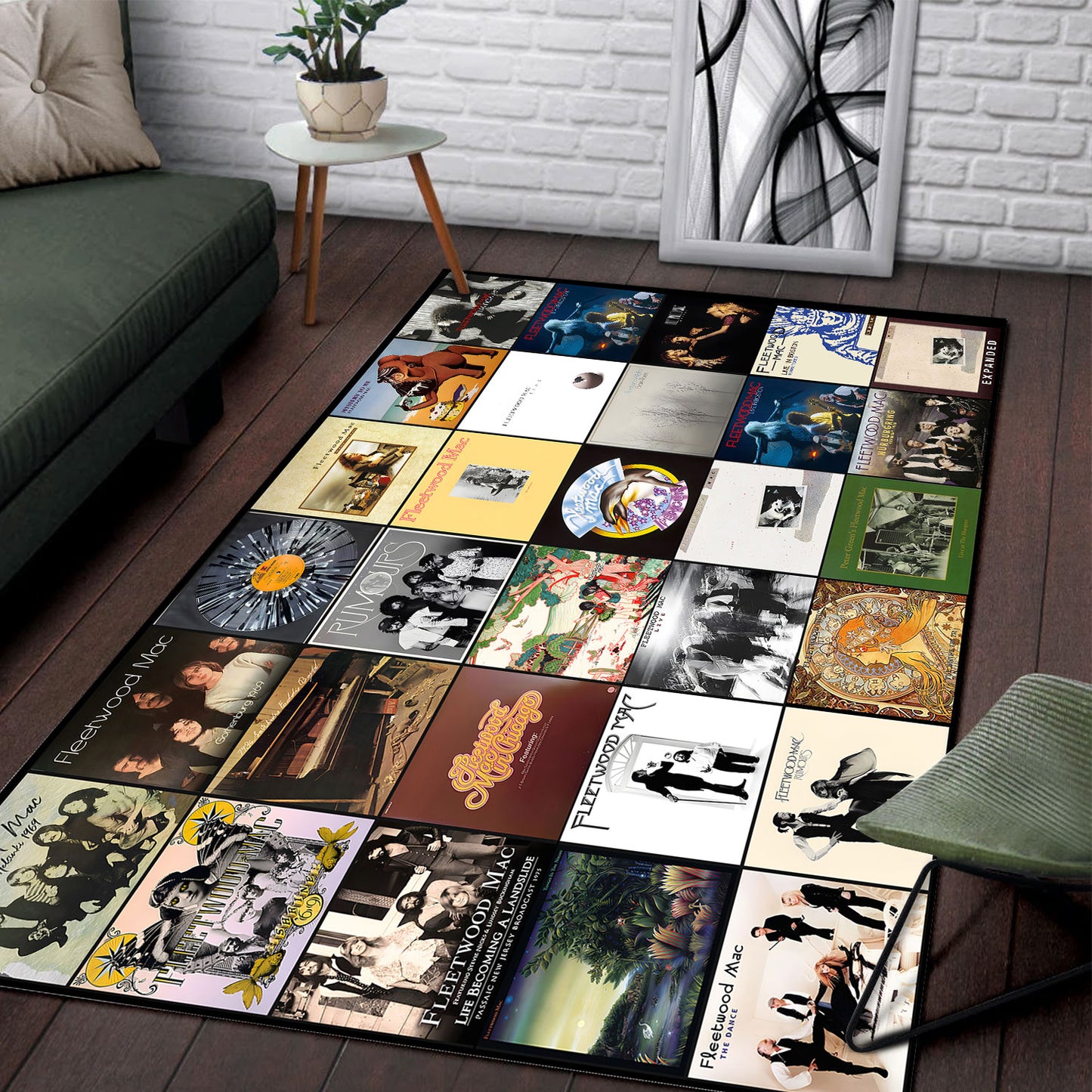 Fleetwood Mac Album Cover Collage Rug