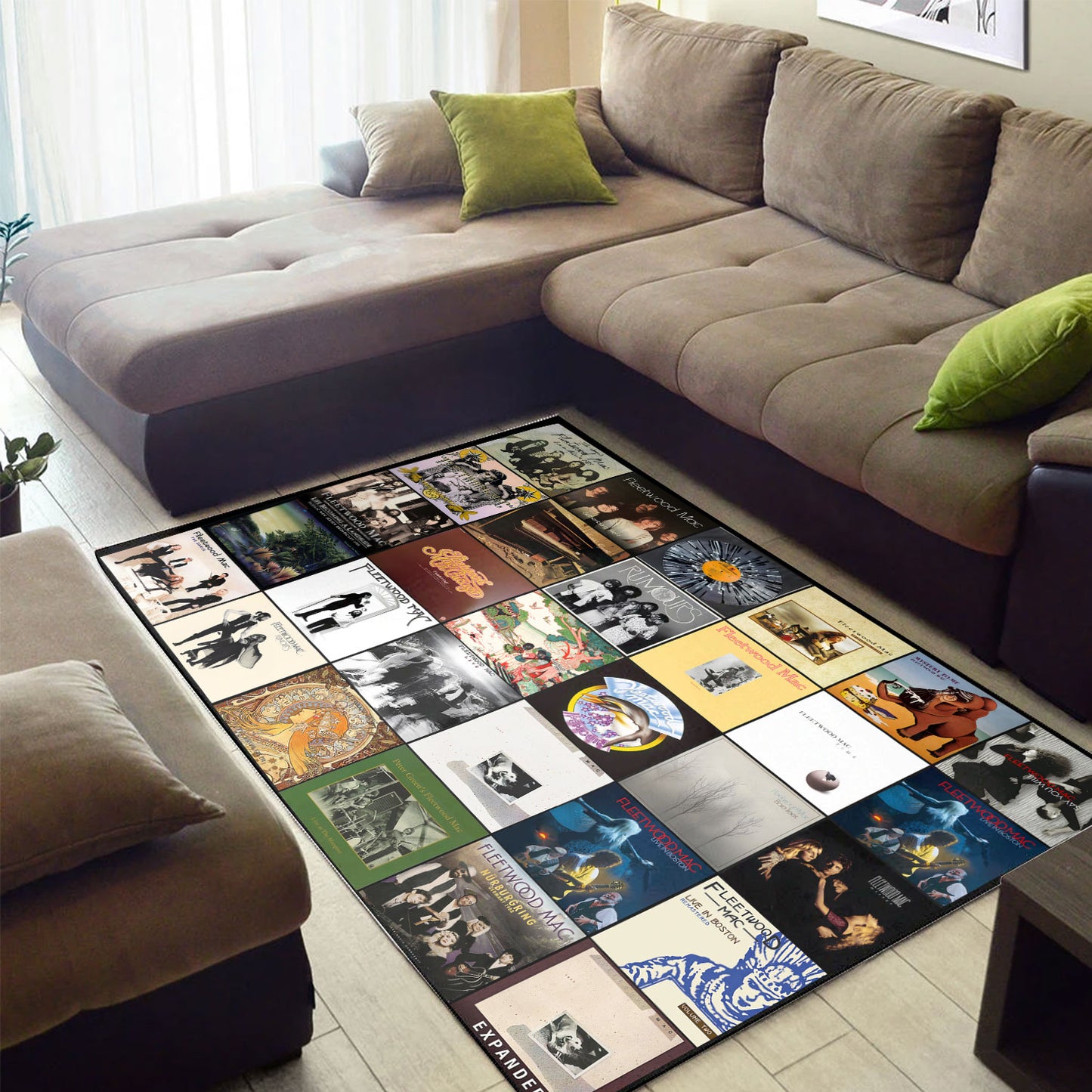 Fleetwood Mac Album Cover Collage Rug