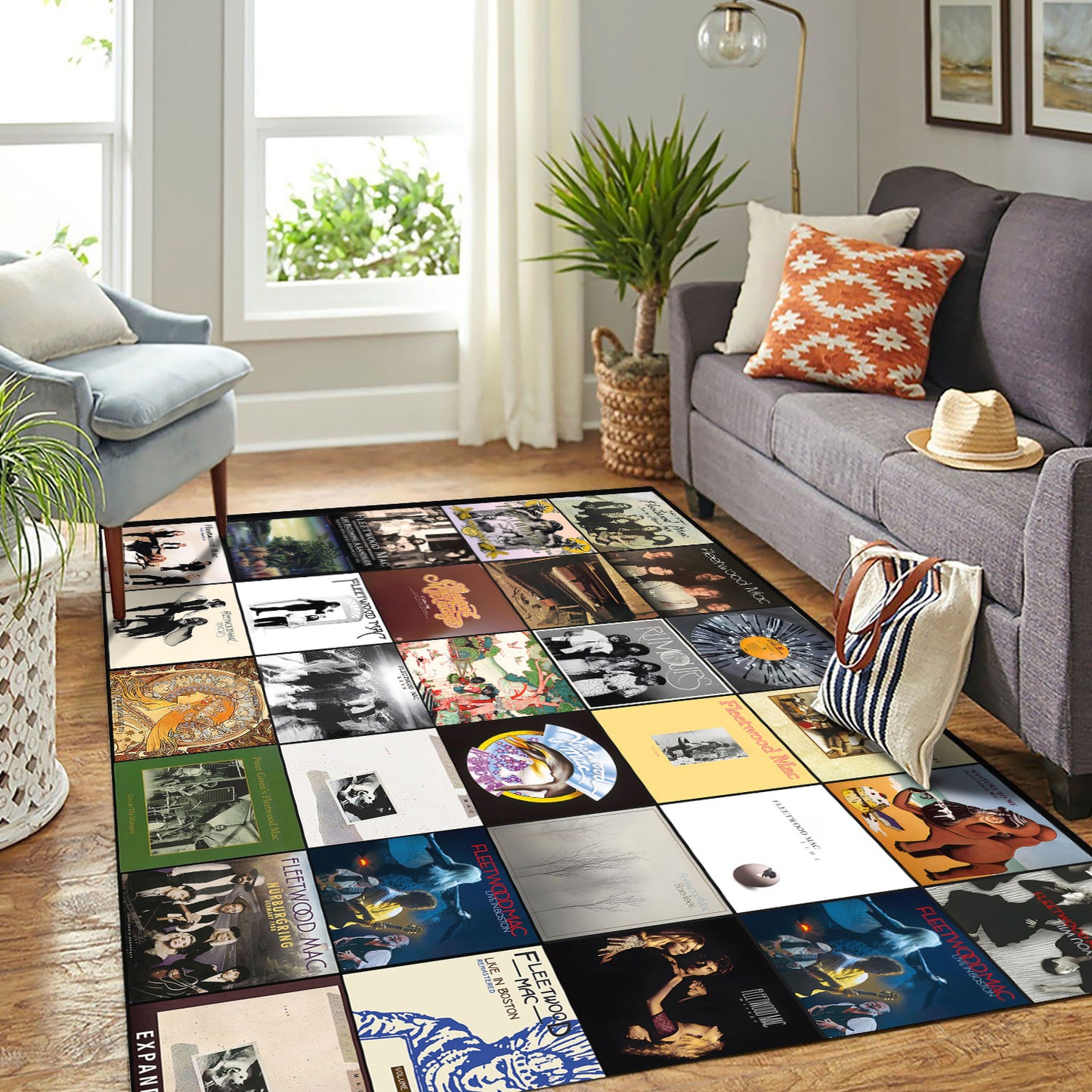 Fleetwood Mac Album Cover Collage Rug