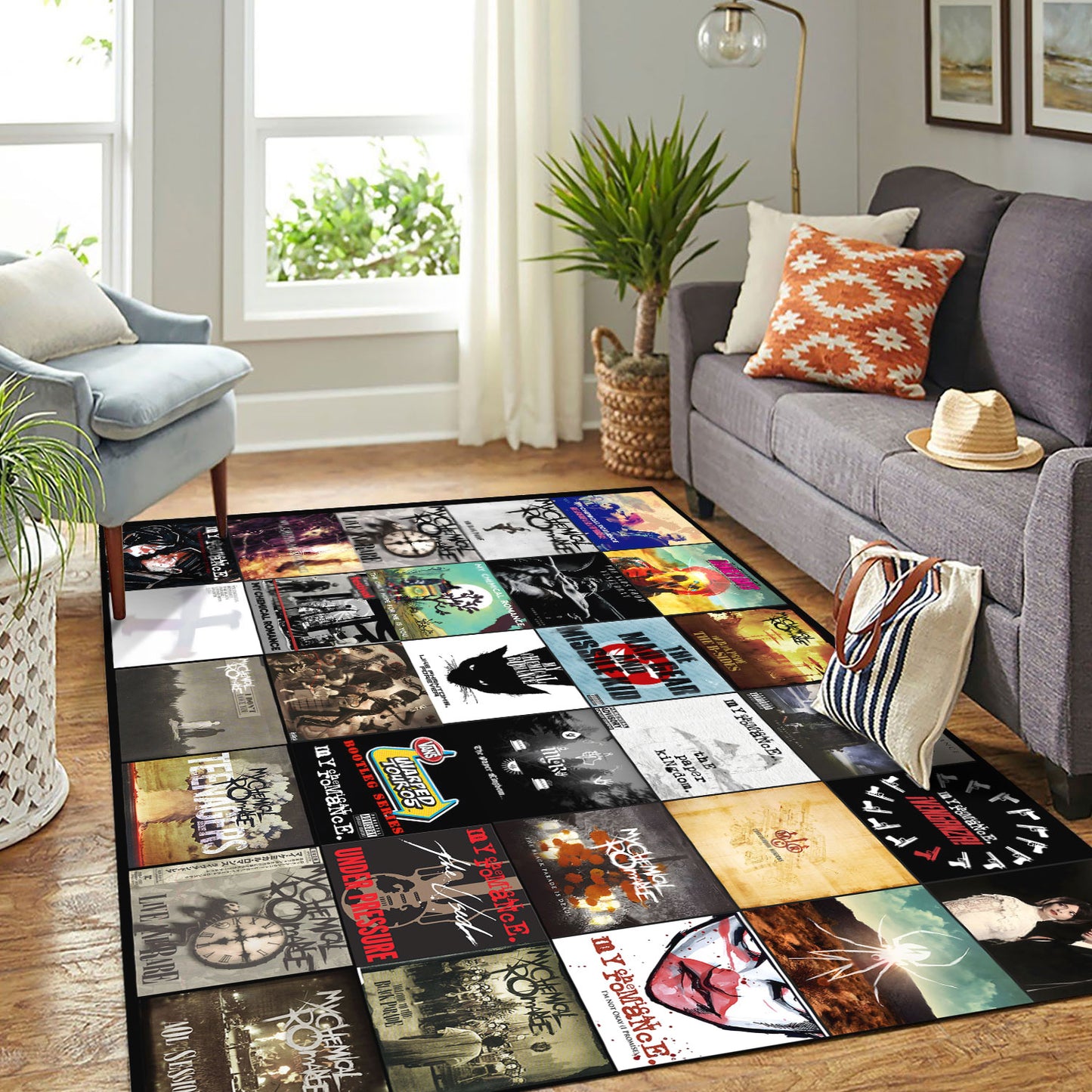 My Chemical Romance Album Cover Collage Rug