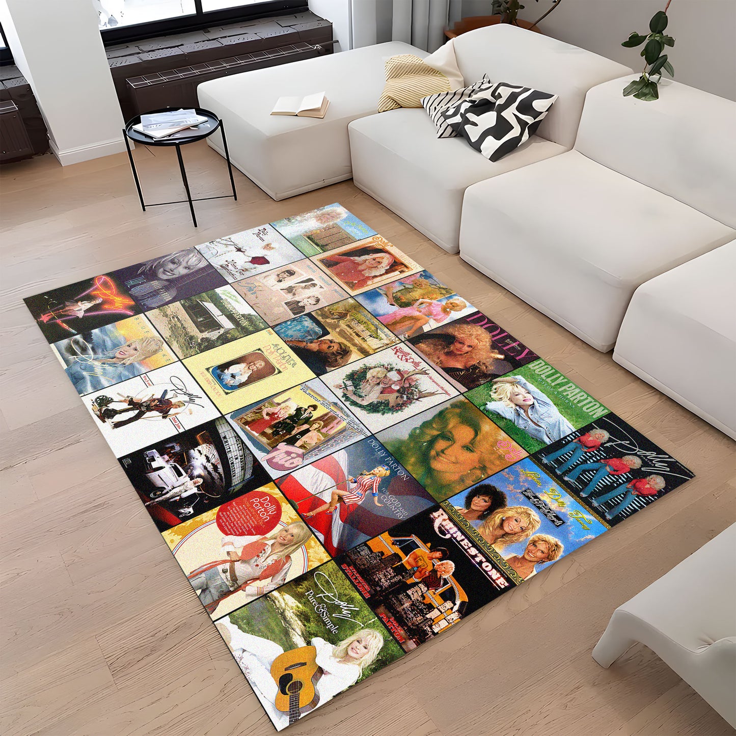 Dolly Parton Album Cover Collage Rug