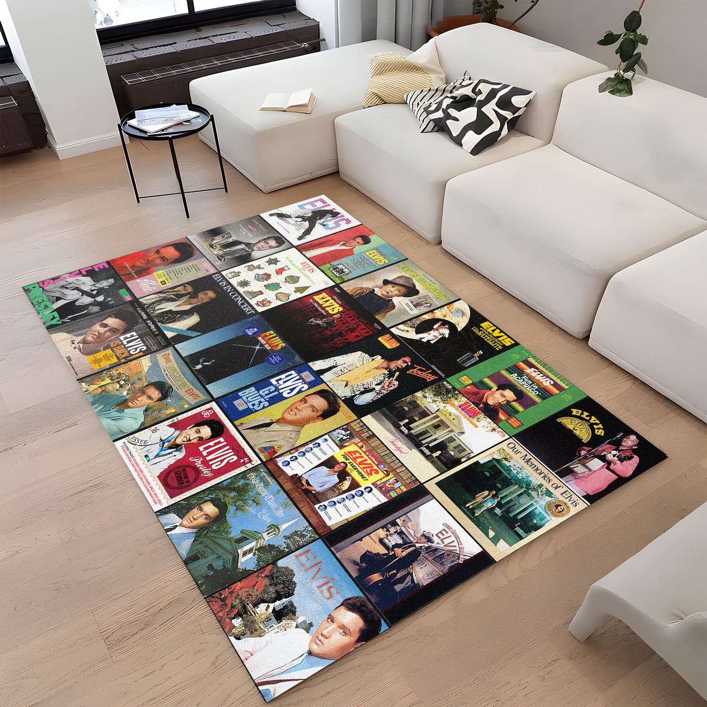 Elvis Presley Album Cover Collage Rug