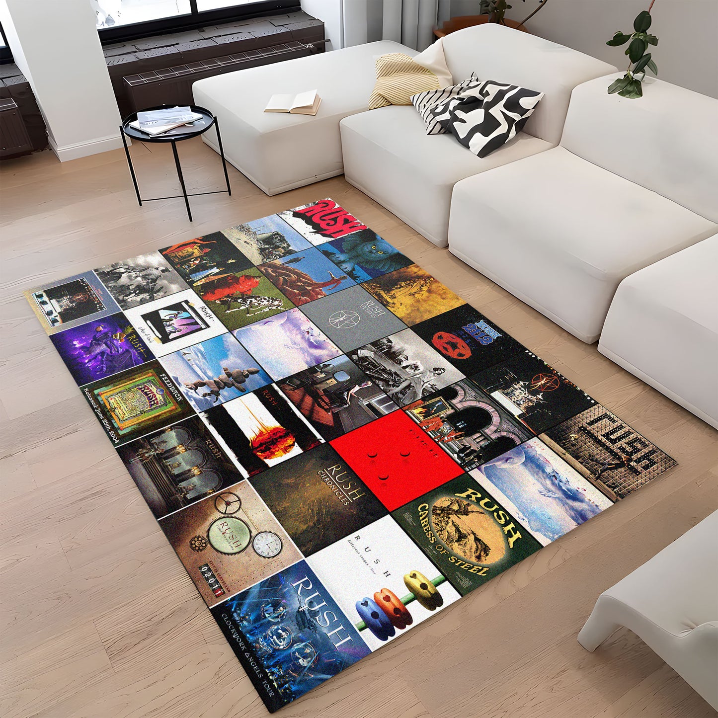 Rush Album Cover Collage Rug