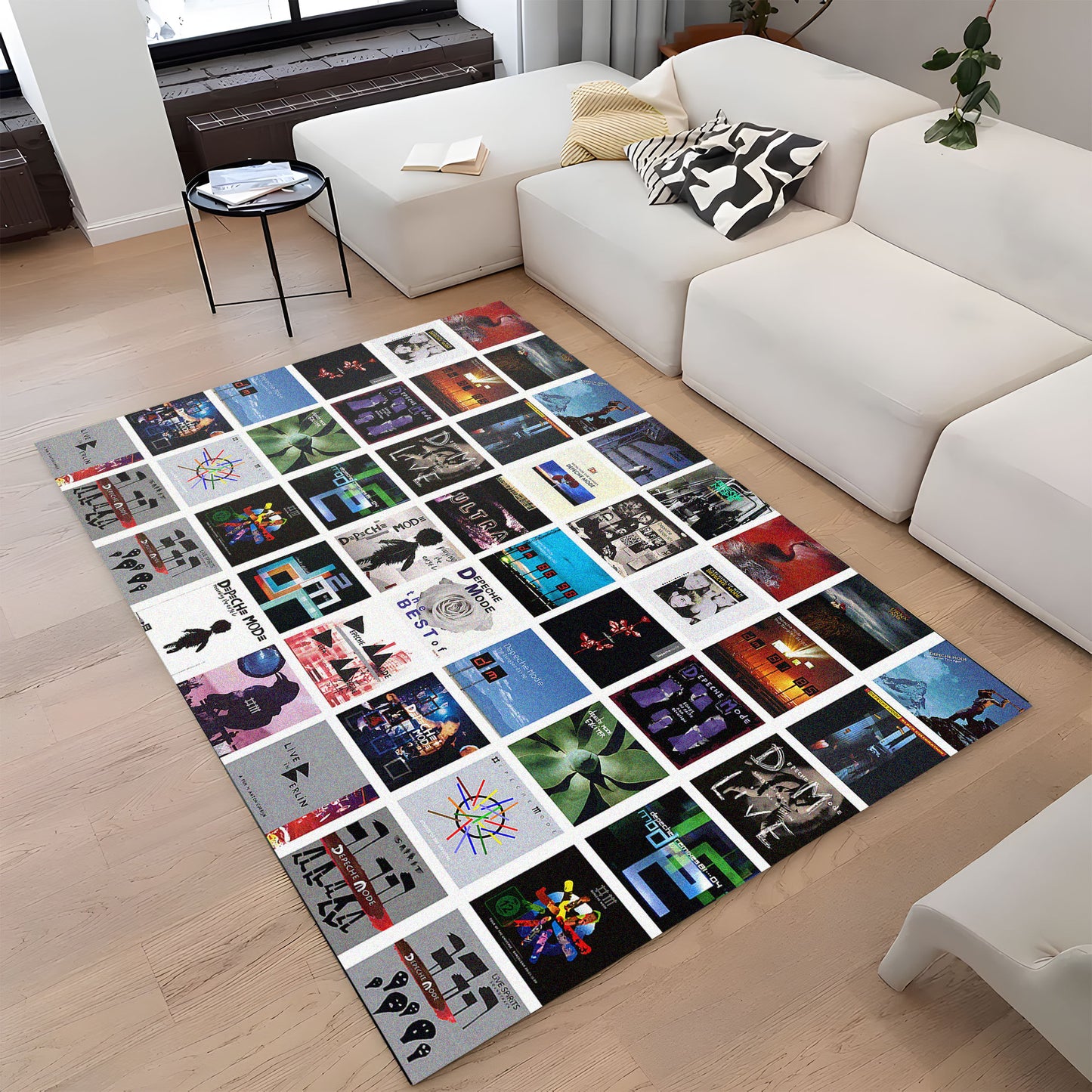 Depeche Mode Album Cover Collage Rug