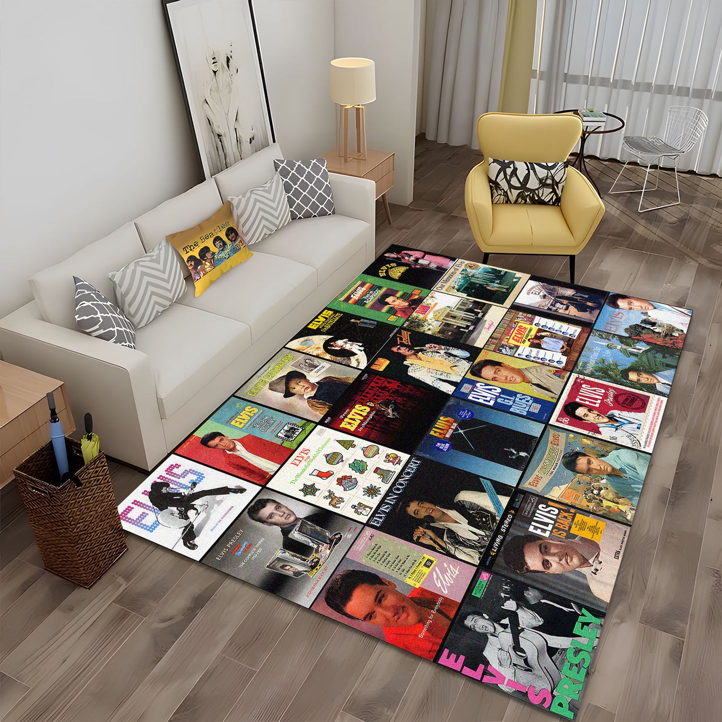 Elvis Presley Album Cover Collage Rug