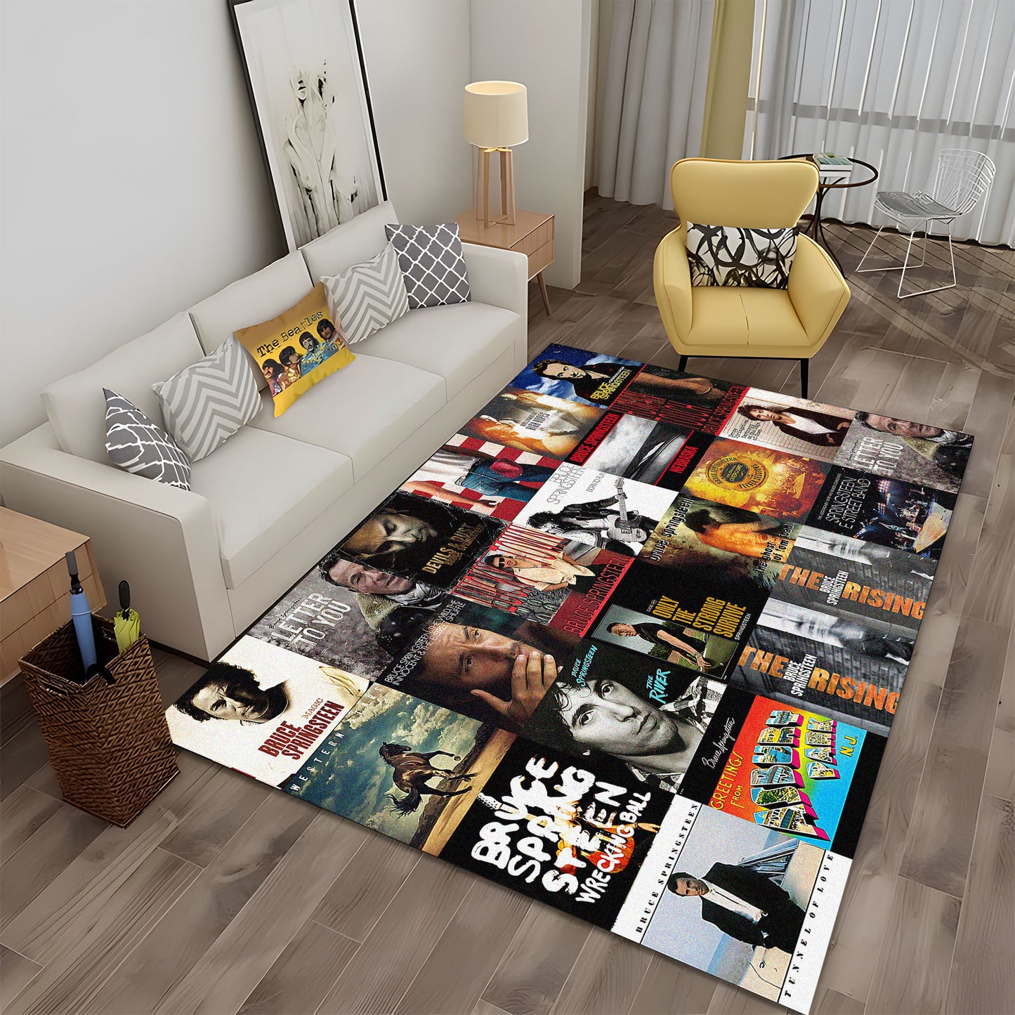 Bruce Springsteen Album Cover Collage Rug