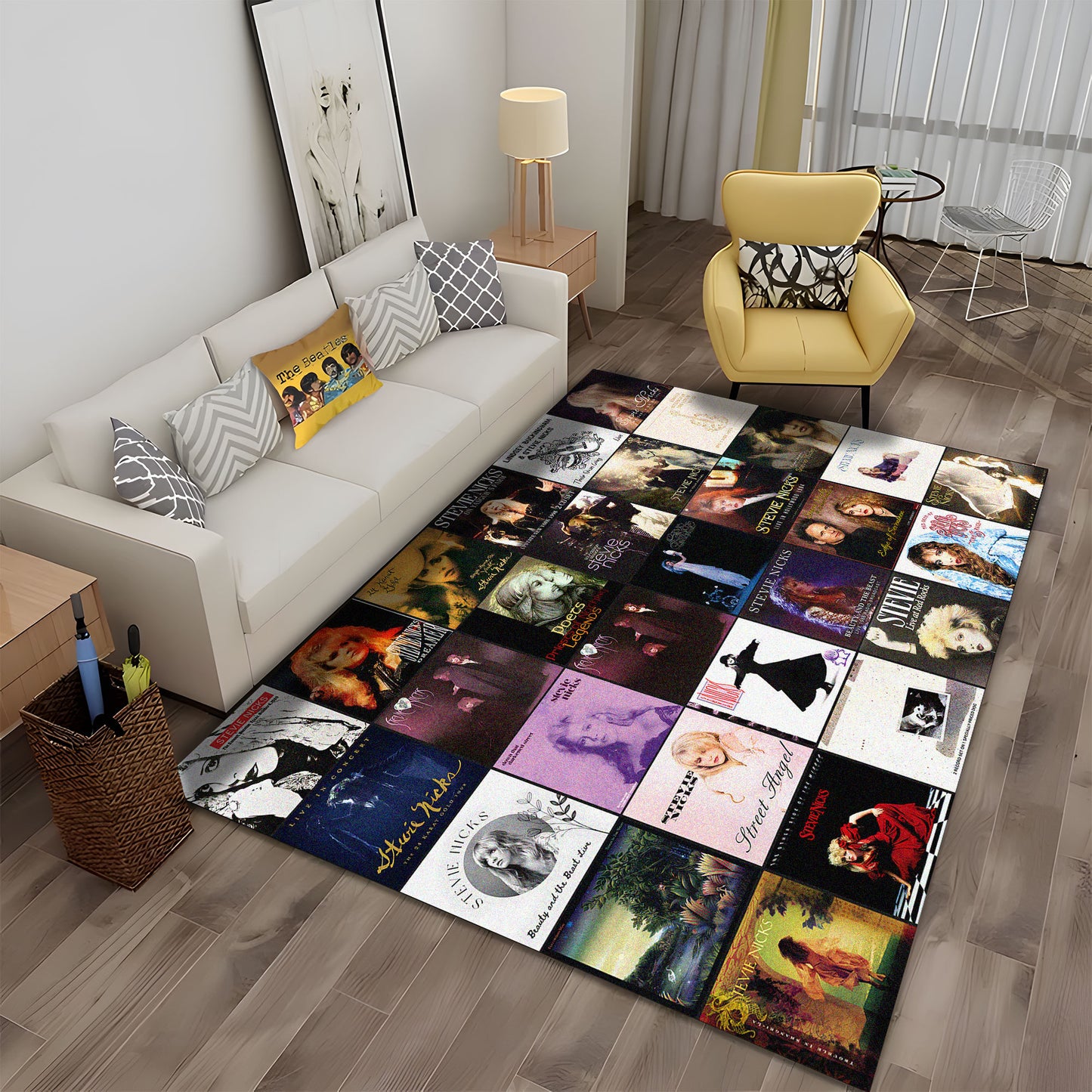 Stevie Nicks Album Cover Collage Rug