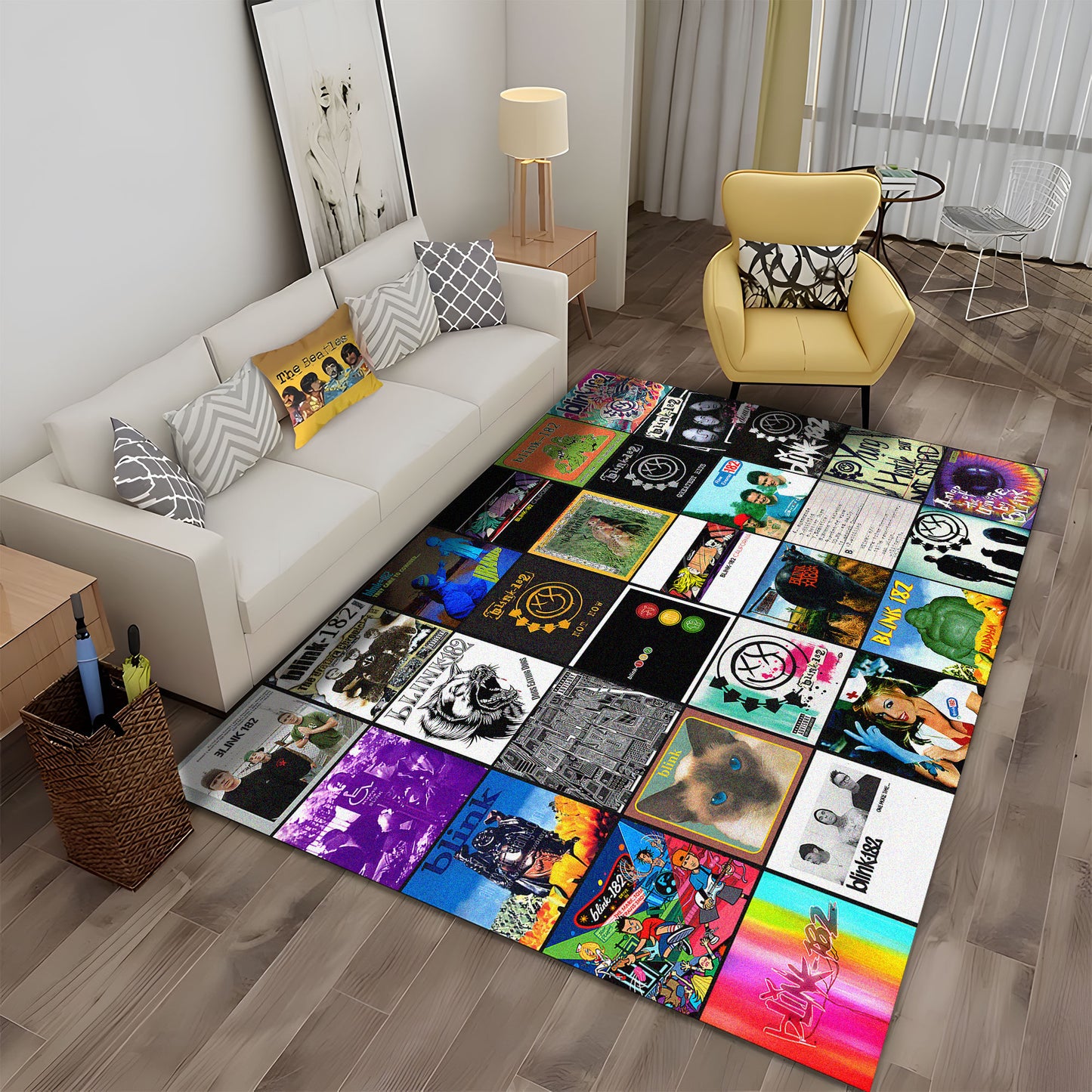 Blink-182 Album Cover Collage Rug