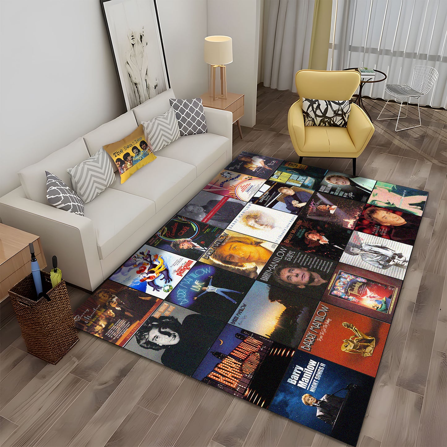 Barry Manilow Album Cover Collage Rug