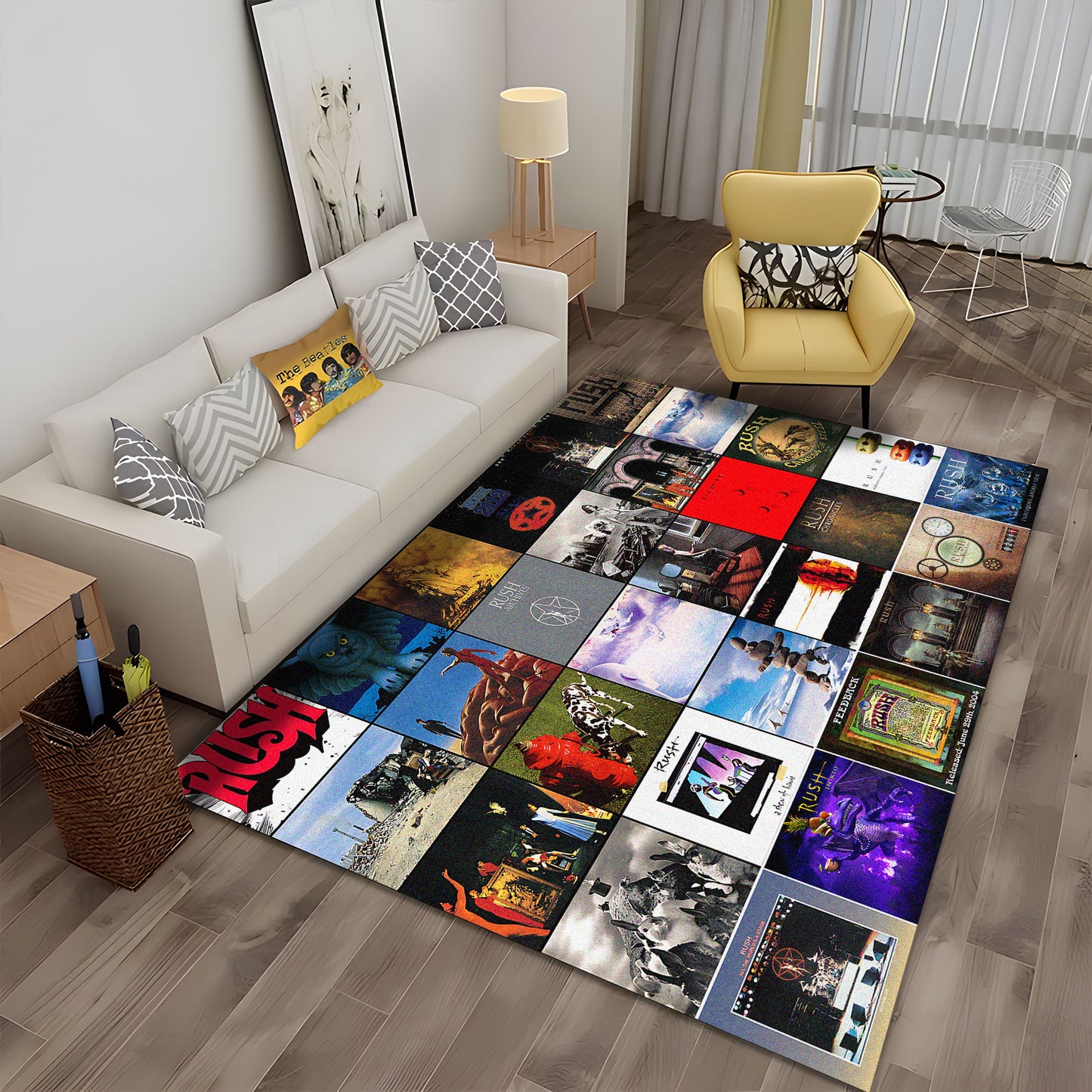 Rush Album Cover Collage Rug
