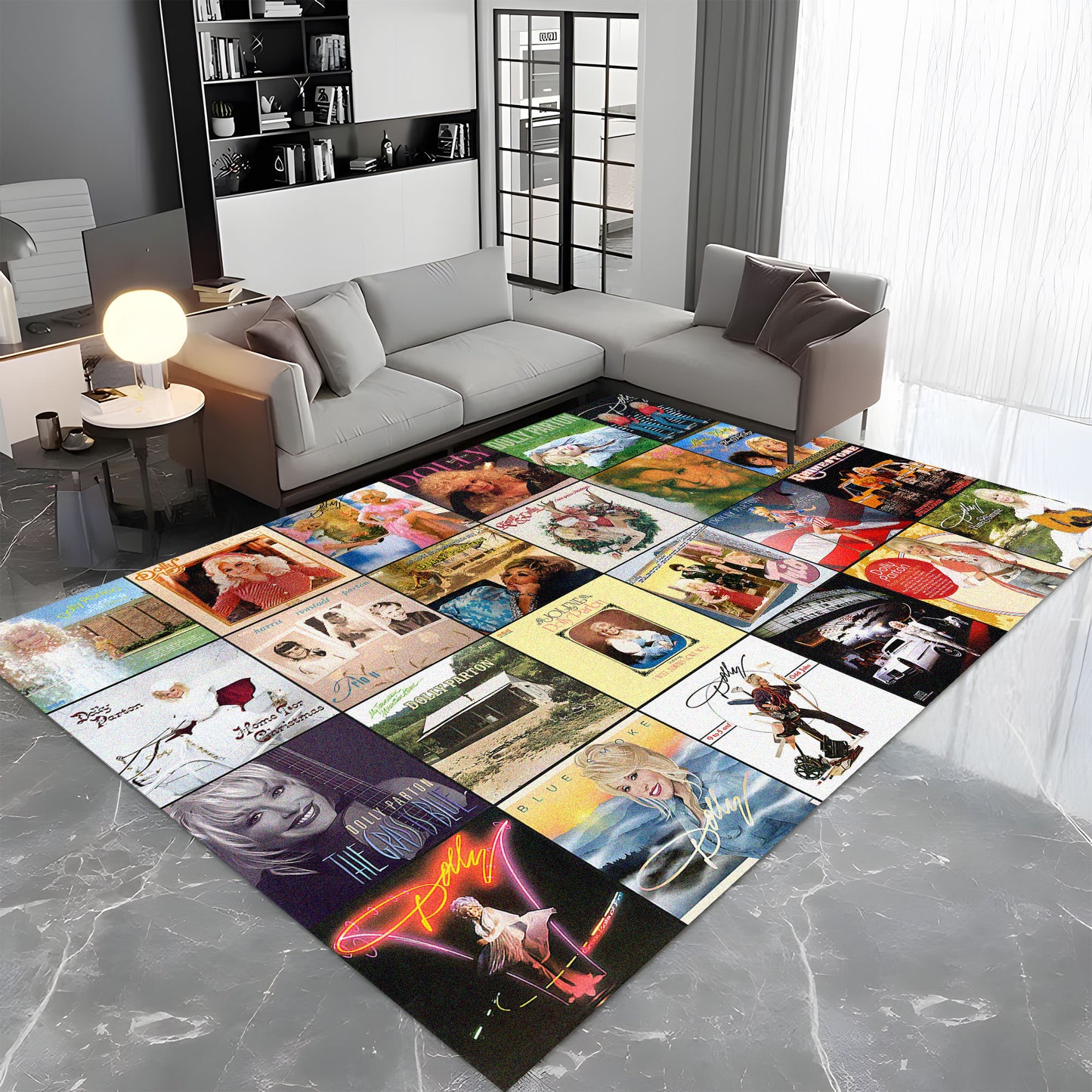 Dolly Parton Album Cover Collage Rug