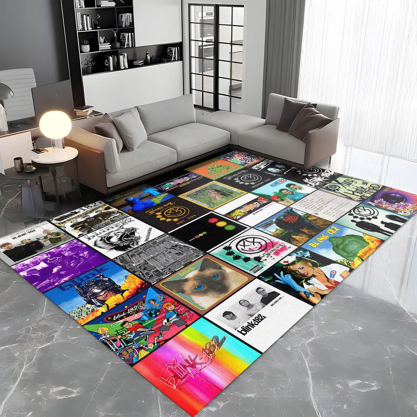 Blink-182 Album Cover Collage Rug