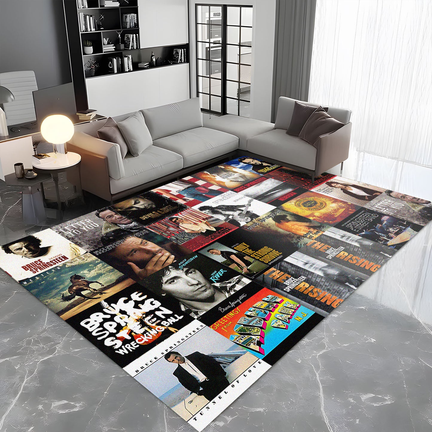 Bruce Springsteen Album Cover Collage Rug